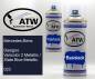 Preview: Mercedes-Benz, Designo Varicolor 2 Metallic / Slate Blue Metallic, 023: 400ml Sprühdose + 400ml Klarlack - Set, von ATW Autoteile West.